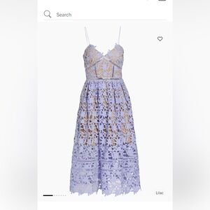 Blue Self-Portrait cutout lace dress